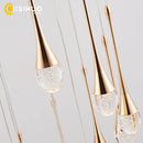 Axyaa Luxury Crystal Staircase Chandelier for Living Room Home Decoration