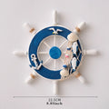 Axyaa Nautical Ship Wheel Wall Decor, Marine Themed Hangings for Coastal Style Home