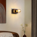 Axyaa Retro Japanese LED Walnut Wall Lamp for Home Lighting