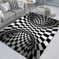 Axyaa 3D Optical Illusion Entrance Carpet: Trippy Living Room Rug for Hallway, Bedroom, Bathroom