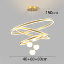 Axyaa Nordic Stair Chandelier Pendant Lights, Ceiling Light for Living Room Bedroom Dining Room