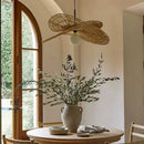Axyaa Rattan Hanging Lamp Chandelier for Living and Dining Room