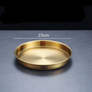 Axyaa Stainless Steel Shallow Tray: Multi-Function Kitchen Storage Tray