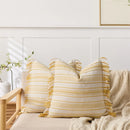 Axyaa Boho Tassel Cushion Cover Fringed Jacquard for Sofa Bed Living Room