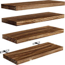 Axyaa Wood Floating Wall Shelves: Home Storage for Photos & Books