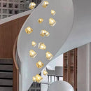 Axyaa Nordic Glass Chandelier for Stair, Living & Dining Room Lighting