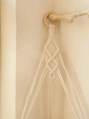 Axyaa Macrame Hanging Shelf | Boho Wood Floating Corner Wall Shelf
