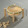Axyaa Bamboo Dried Fruit Tray Decor Basket Stand Large Capacity Wedding
