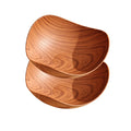 Axyaa Wood Grain Plastic Dining Plate for Snacks and Fruits