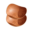 Axyaa Wood Grain Plastic Dining Plate for Snacks and Fruits