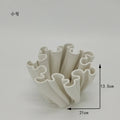 Axyaa Floral Arrangement Ceramic Vase Bud Shape Desk Decoration Artificial Flowers