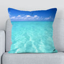 Axyaa Beach Ocean Print Decorative Pillowcase - Casual Home Decor Cushion Cover