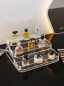Acrylic Makeup Organizer Axyaa Desktop Perfume Rack Clear Cosmetic Storage Display