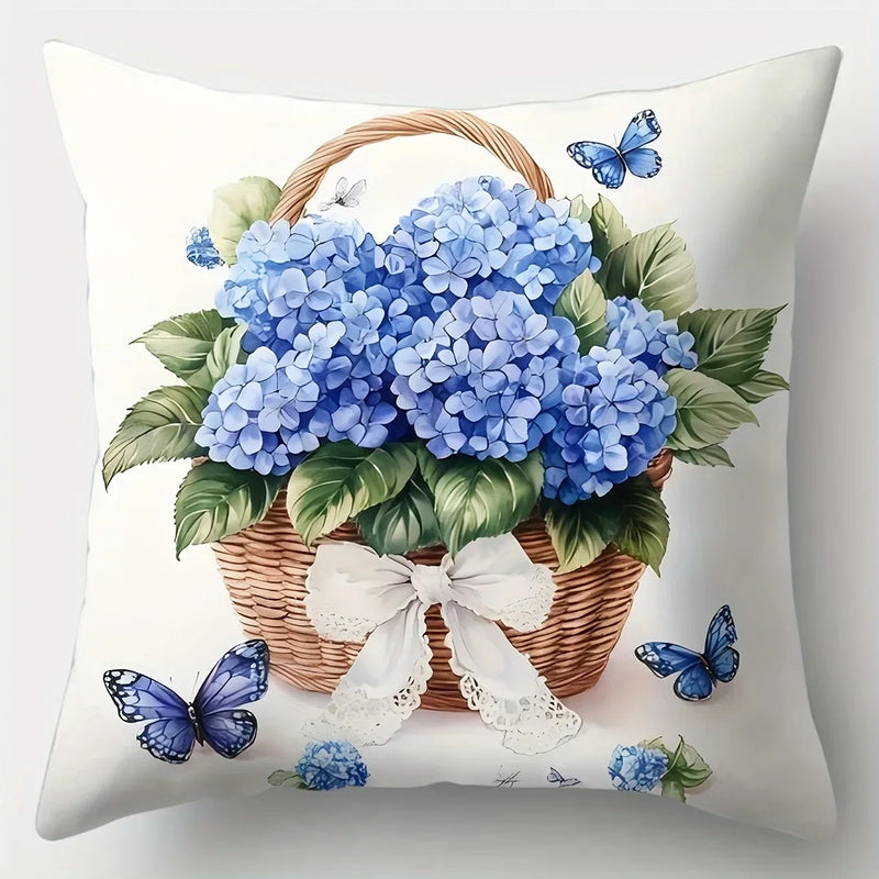 Axyaa Butterfly & Flower Wreath Pillowcase Set - 4pcs, 17.7" x 17.7"