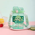 Axyaa Cute Cartoon Kids Water Bottle with Straw Lid Boys Girls Gift