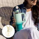 Butterfly Letter Tumbler Charm for Stanley Cups | Axyaa Aesthetic Pendant for Thermos Cup