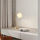 Axyaa Glass Desk Lamp Princess Room Bedside Light Gold White E27