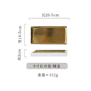 Axyaa Gold-Plated Ceramic Sushi Plate | Premium Tableware for Steak, BBQ, and More