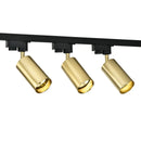 Axyaa Gold Black Track Lighting Fixture with GU10 LED Spotlights