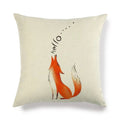 Axyaa Fox Pattern Linen Pillow Cover 45*45cm