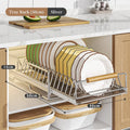 Axyaa Wood Drawer Organizer Dish Drying Rack Spicy Storage Multifunction Set