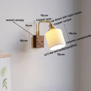 Axyaa Ceramic Copper LED Wall Lamps with Pull Chain Switch for Home Decor