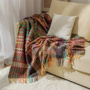 Axyaa Ethnic Woven Sofa Blanket with Tassel Detail 127x172cm