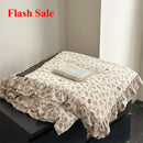 Axyaa French Floral Print Lace Summer Quilt - Knitted Cotton, Cool & Airy