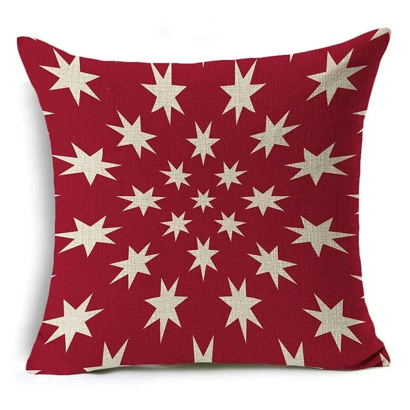 Geometric Linen Seat Cover 45x45cm for Home Decor - Axyaa