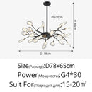 Axyaa Firefly Ceiling Chandelier: Modern G4 LED Indoor Pendant Light Fixture