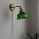 Axyaa Nordic Copper Glass Wall Sconce LED Light for Living Room and Bathroom