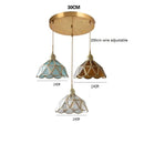 Axyaa Nordic Copper Pendant Light Clear Glass Vintage American Style Lamp