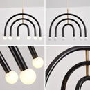 Axyaa Rainbow U-shaped Pendant Lamp for Modern Living Room LED Lighting