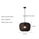 Axyaa Modern Fabric Ceiling Pendant Lamp, LED E27 Light for Minimalist Living Rooms