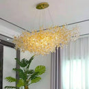 Axyaa Modern Crystal Pendant Chandelier for Dining Room, Living Room, and Bedroom