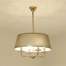 Axyaa Grey Green Fabric Chandelier with E14 Bulb and Copper Iron Frame