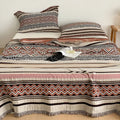 Axyaa Cotton Four-Layer Gauze Fringed Blanket Towel Quilt