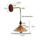 Nordic Modern LED Wall Lamp Sconce by Axyaa - Ceramic Copper Wood Finish