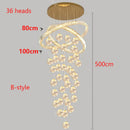 Axyaa Crystal Chandelier for Modern Home Stair, Living Room, Dining Room Lighting