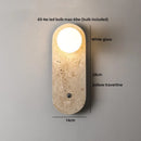 Axyaa Wabi Sabi LED Wall Sconce Yellow Travertine Stone Bedroom Lamp