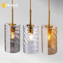 Axyaa Rippled Glass Multi-Head Pendant Light for Dining Room & Kitchen