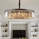 Axyaa Retro Crystal Ceiling Chandelier for Living Dining Room