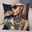 Axyaa Dark Gothic Tattoo Cushion Cover 45x45 cm