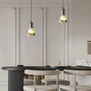 Axyaa LED Pendant Lamp E27 Bulb Bulgari Stone Iron Hanging Light Decoration