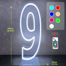 Axyaa Color-changing Numbers Letters Neon Sign Stand Decor party