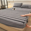 Axyaa Plush Shaggy Fur Mattress Cover Soft Elastic Fitted Sheet Solid Color Protector