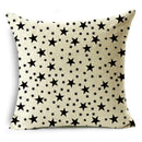Axyaa Geometric Lines Monochrome Pattern Pillowcase for Stylish Décor