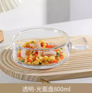 Axyaa Glass Plate Deep Serving Salad Fruit Dish