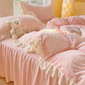 Axyaa Winter Princess Fleece Four-piece Bedding Set