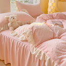 Axyaa Winter Princess Fleece Four-piece Bedding Set